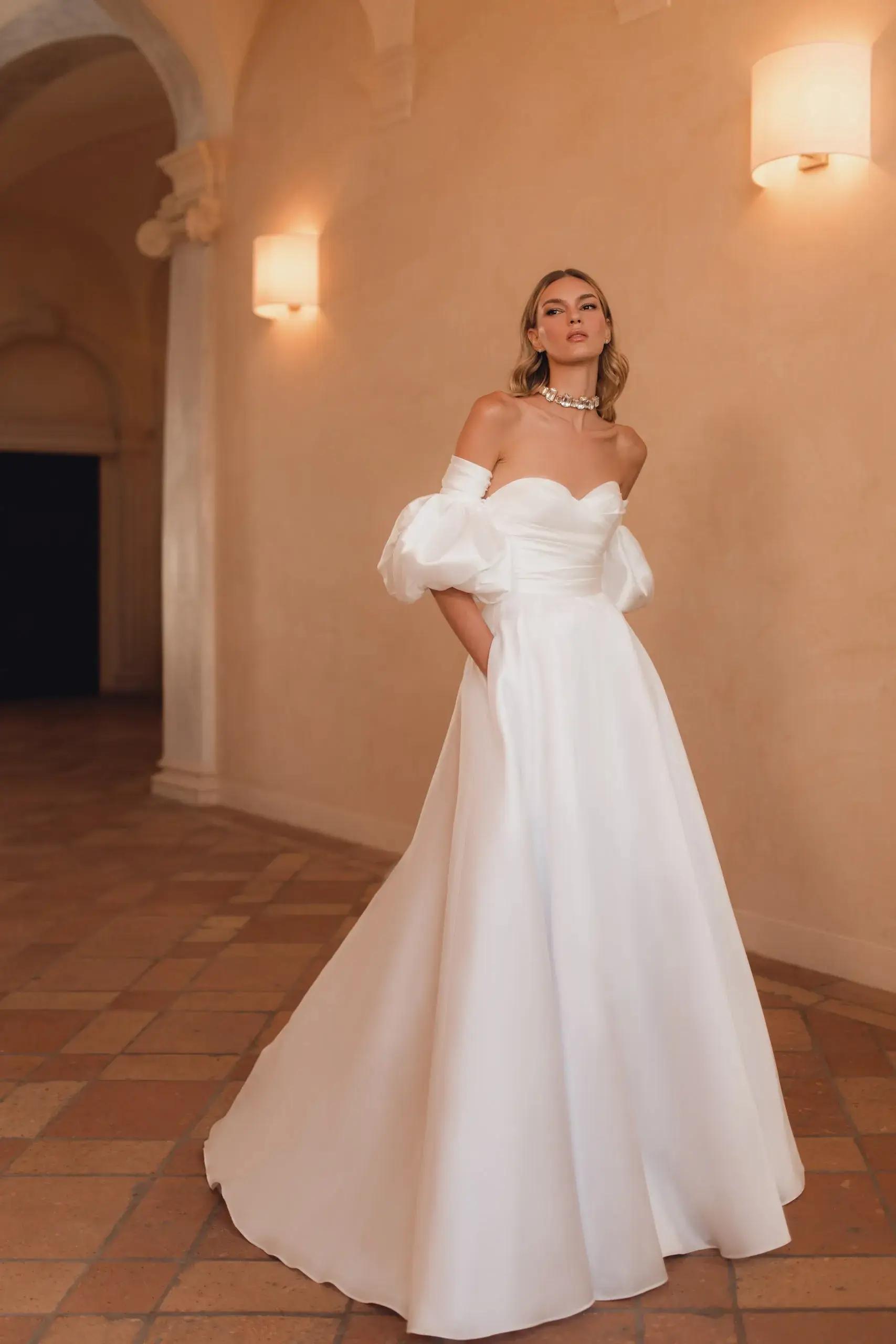 Exploring Trends in 2024 Wedding Gowns Image